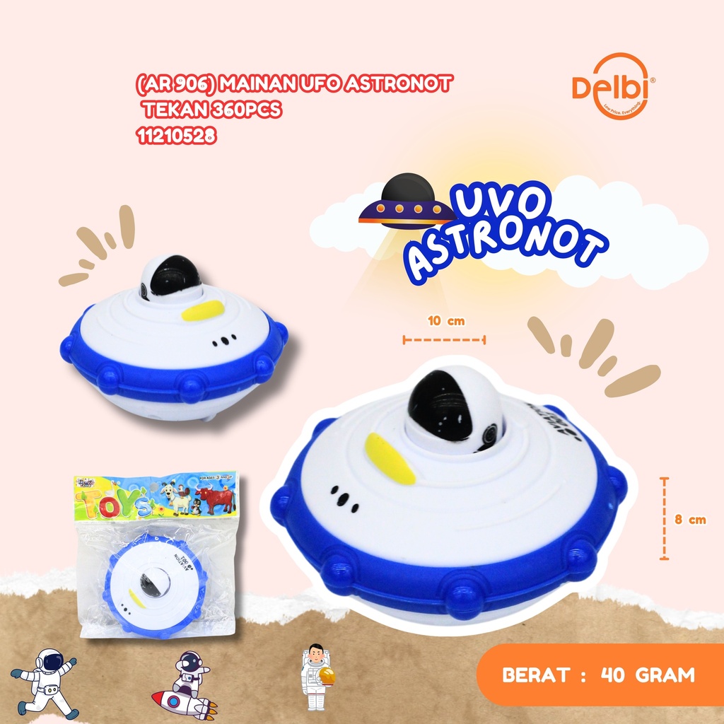 MAINAN UFO ASTRONOT TEKAN 360PCS PENCET PESAWAT LUAR ANGKASA BX360