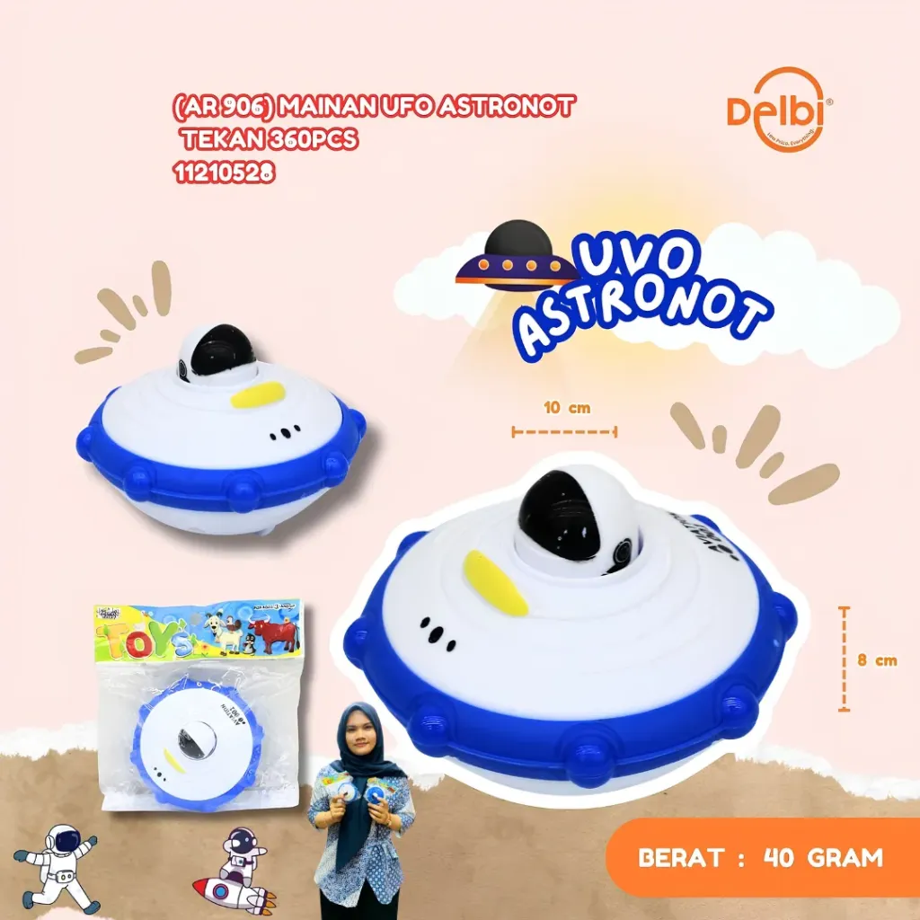 [AR 906] MAINAN UFO ASTRONOT TEKAN 360PCS PENCET PESAWAT LUAR ANGKASA BX360