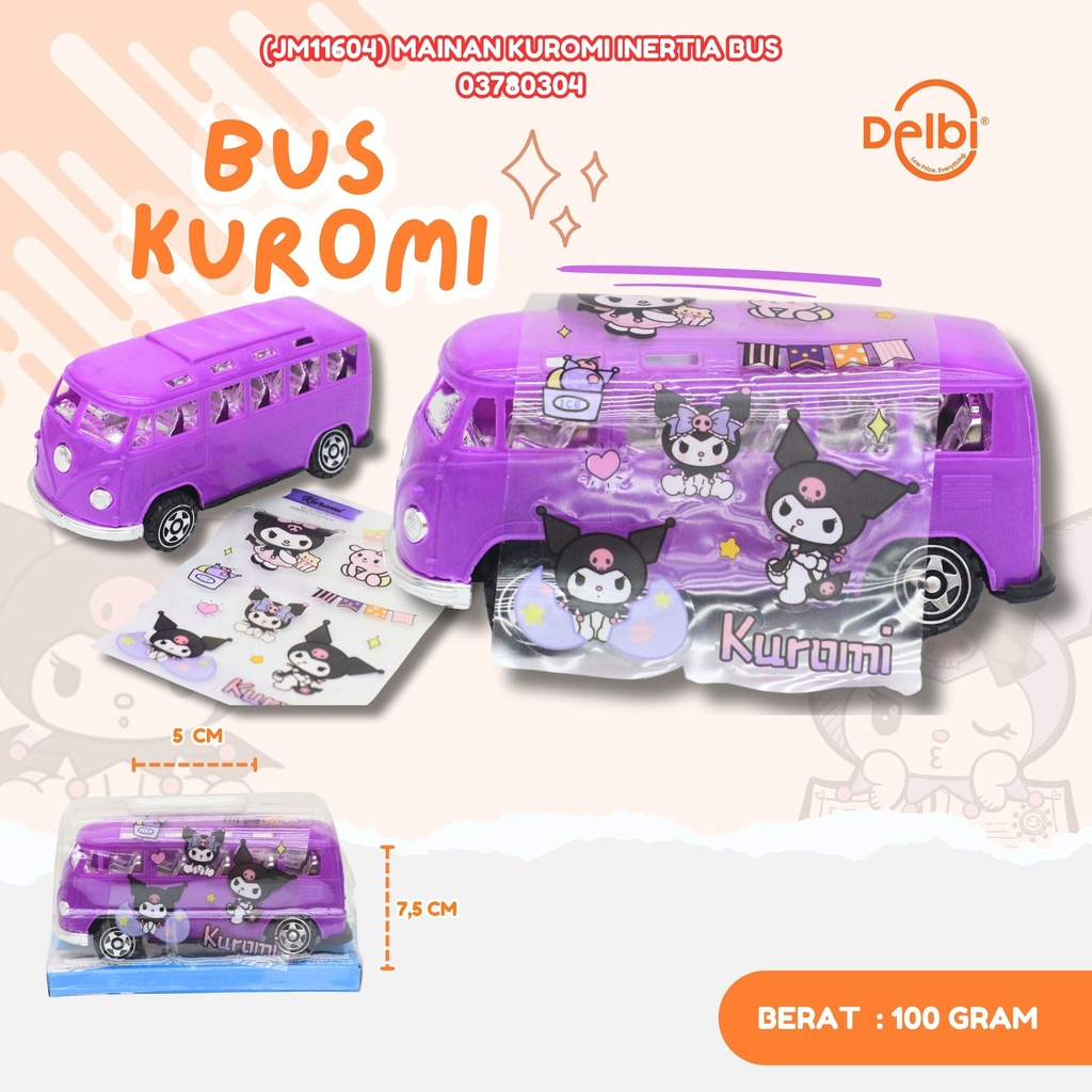 (JM11604) MAINAN KUROMI INERTIA BUS KARAKTER MOBIL BX240