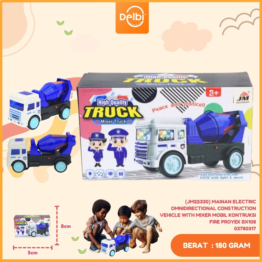 [03780317] (JM22330) MAINAN ELECTRIC OMNIDIRECTIONAL CONSTRUCTION VEHICLE WITH MIXER MOBIL KONTRUKSI FIRE PROYEK BX108