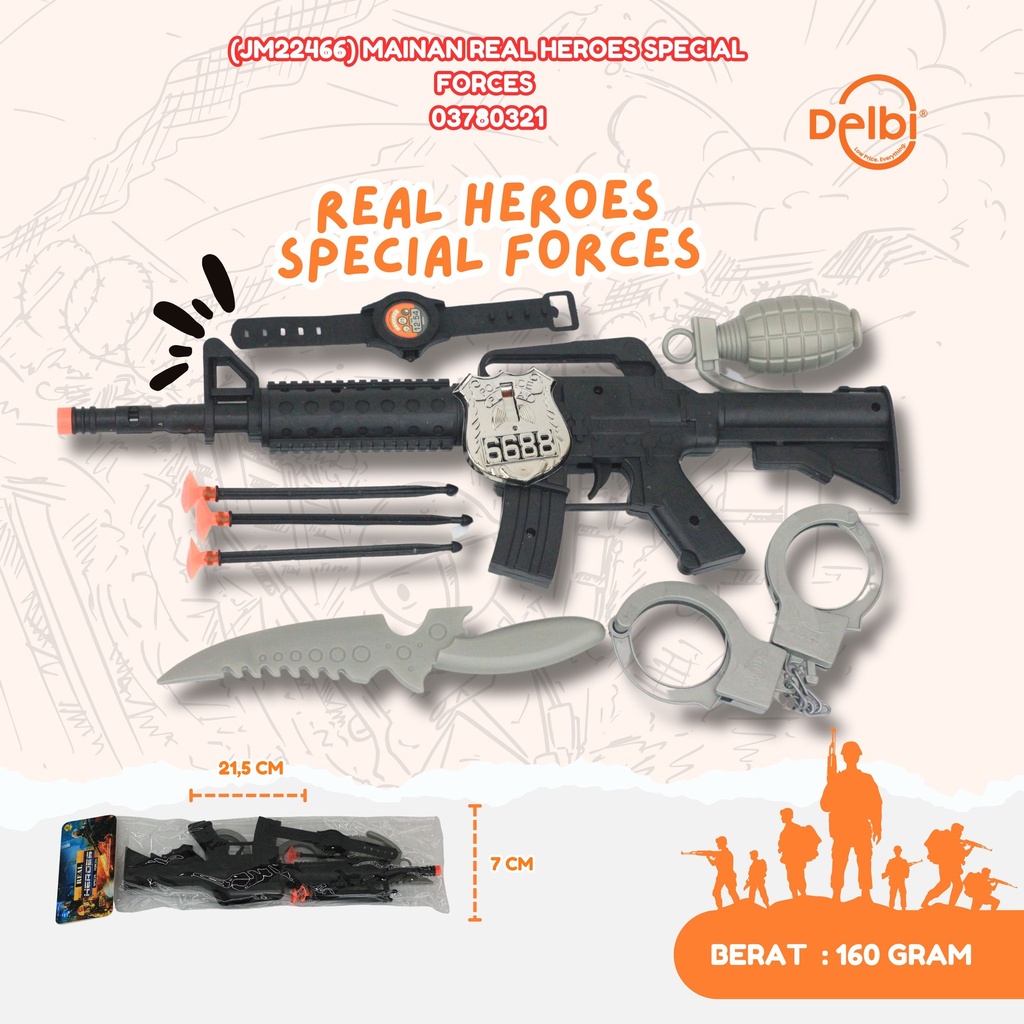 (JM22466) MAINAN REAL HEROES SPECIAL FORCES HERO ACTION FIGURE BX140