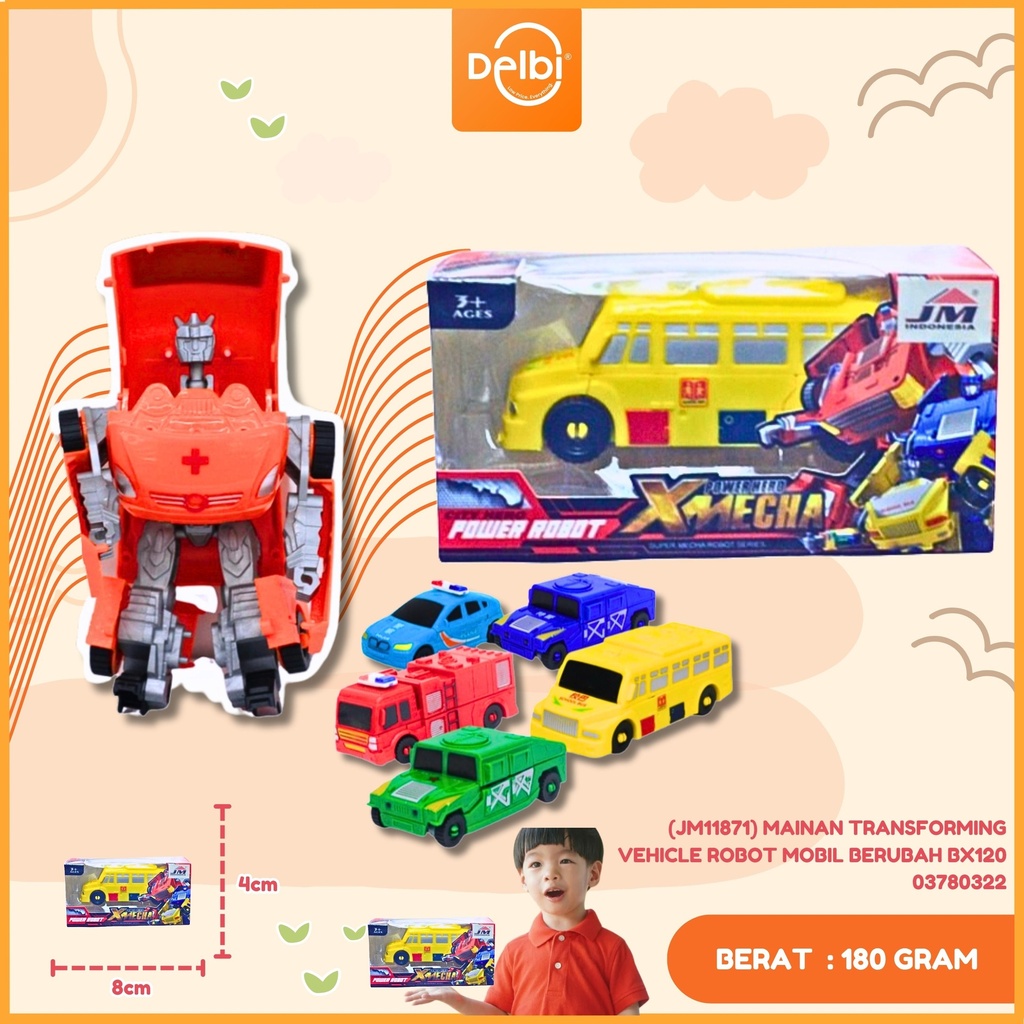 (JM11871) MAINAN TRANSFORMING VEHICLE ROBOT MOBIL BERUBAH BX120