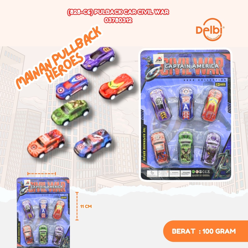 (828-C6) MAINAN ALLOY PULLBACK CAR MOBIL KECIL BX336