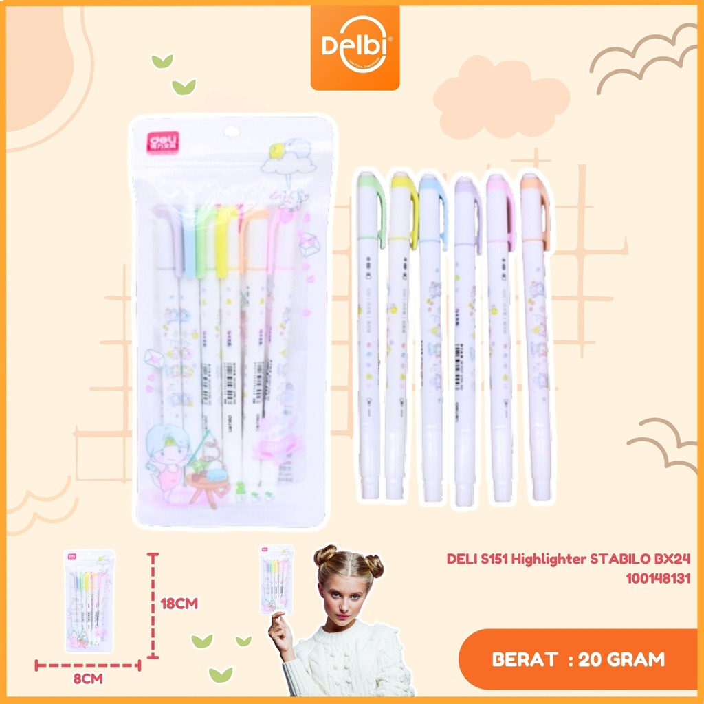 DELI S151 Highlighter STABILO BX24