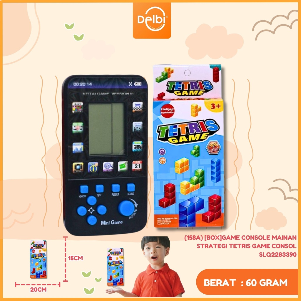 (158A) [BOX]GAME CONSOLE MAINAN STRATEGI TETRIS GAME CONSOL