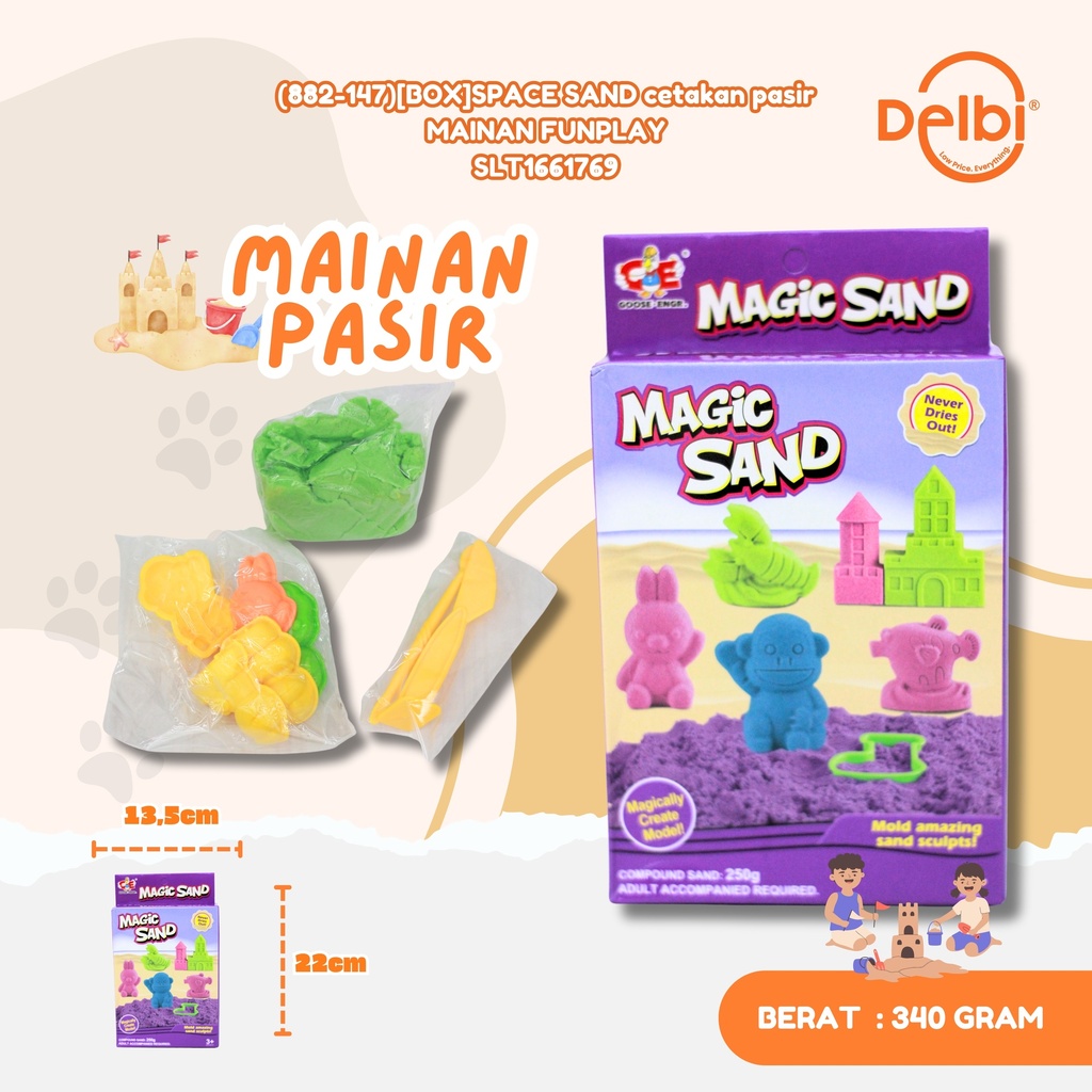 (882-147)[BOX]SPACE SAND cetakan pasir MAINAN FUNPLAY