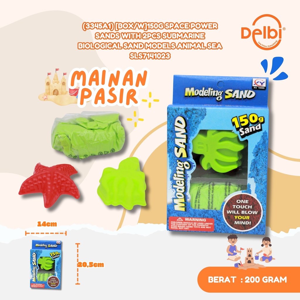 (3345A1) [BOX/W]150G SPACE POWER SANDS WITH 2PCS SUBMARINE BIOLOGICAL SAND MODELS ANIMAL SEA