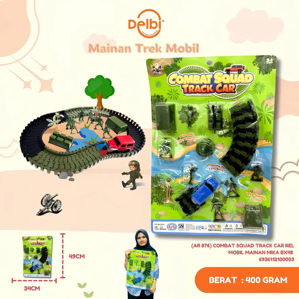 [AR 876] COMBAT SQUAD TRACK CAR REL MOBIL MAINAN MIKA BX48