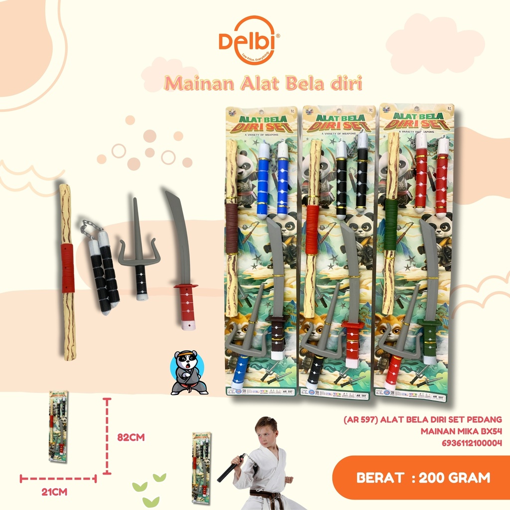 [AR 597] ALAT BELA DIRI SET PEDANG MAINAN MIKA BX54