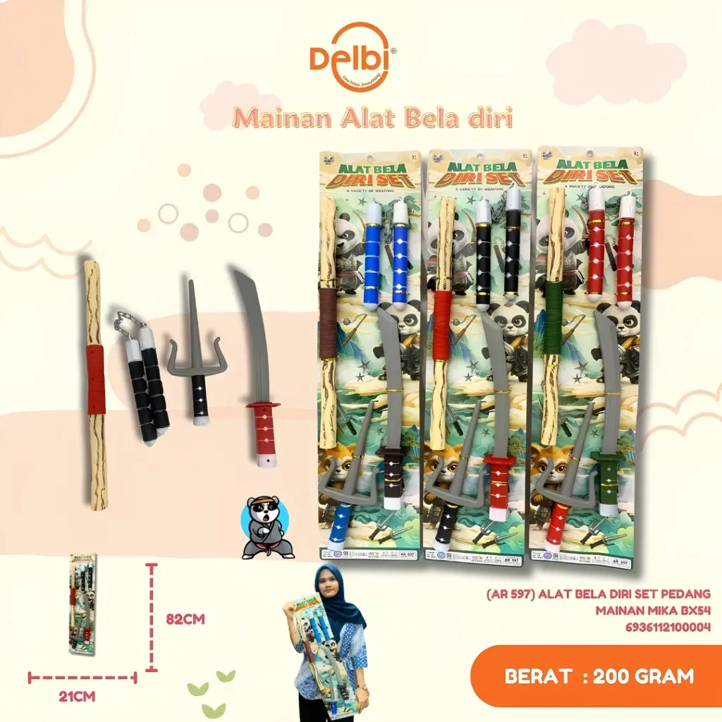 ALAT BELA DIRI SET PEDANG MAINAN MIKA BX54