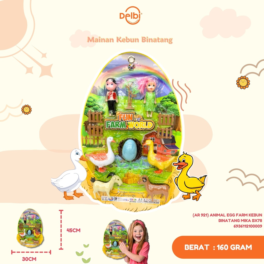 (AR 921) ANIMAL EGG FARM KEBUN BINATANG MIKA BX78