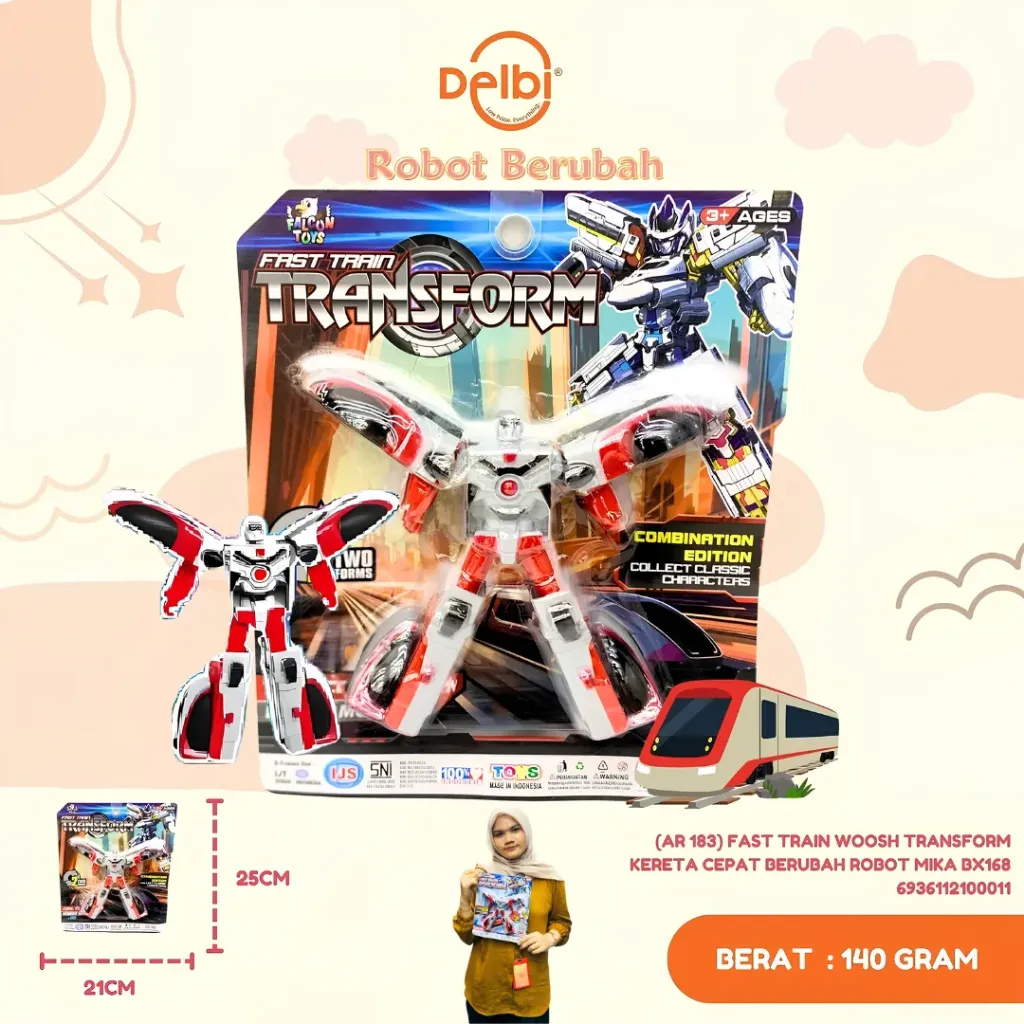 [AR 183] FAST TRAIN WOOSH TRANSFORM KERETA CEPAT BERUBAH ROBOT MIKA BX168