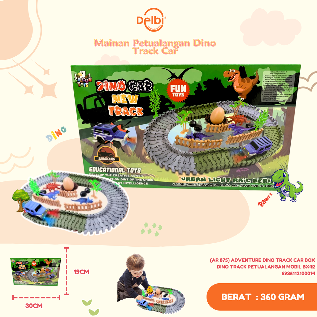 [AR 875] ADVENTURE DINO TRACK CAR BOX DINO TRACK PETUALANGAN MOBIL BX42