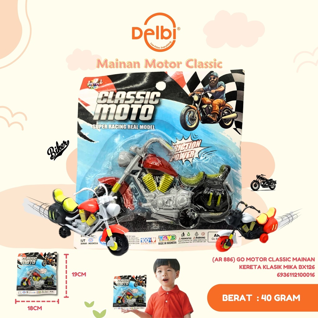 [AR 886] GO MOTOR CLASSIC MAINAN KERETA KLASIK MIKA BX126