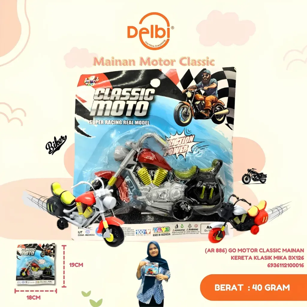[AR 886] GO MOTOR CLASSIC MAINAN KERETA KLASIK MIKA BX126
