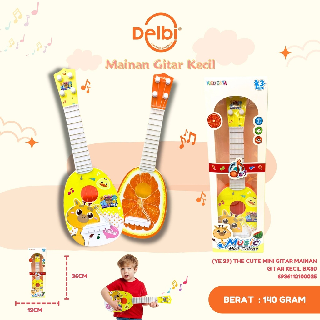 (YE 29) THE CUTE MINI GITAR MAINAN GITAR KECIL BX80
