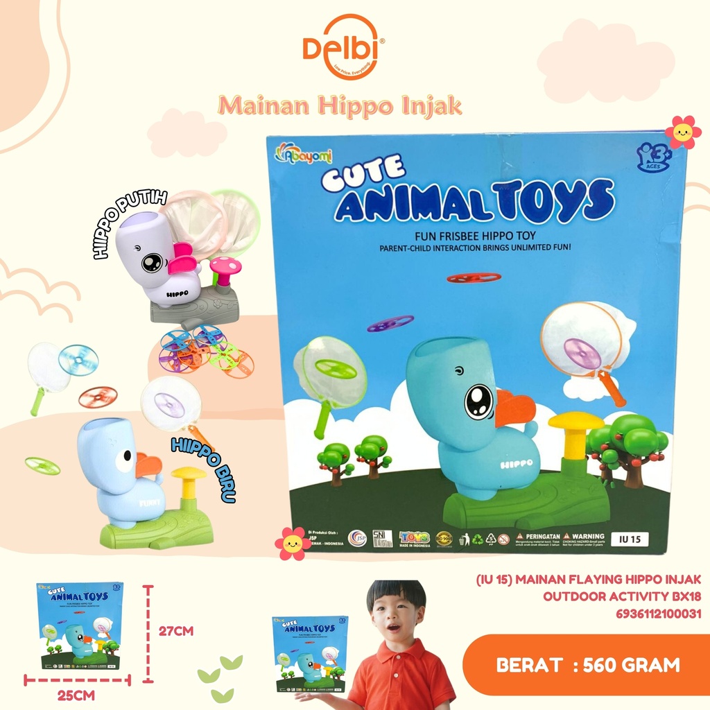 [IU 15] MAINAN FLAYING HIPPO INJAK OUTDOOR ACTIVITY BX18
