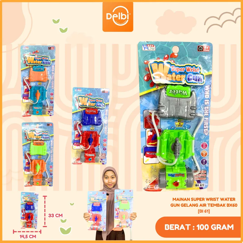 [BI 61] MAINAN SUPER WRIST WATER GUN GELANG AIR TEMBAK BX60
