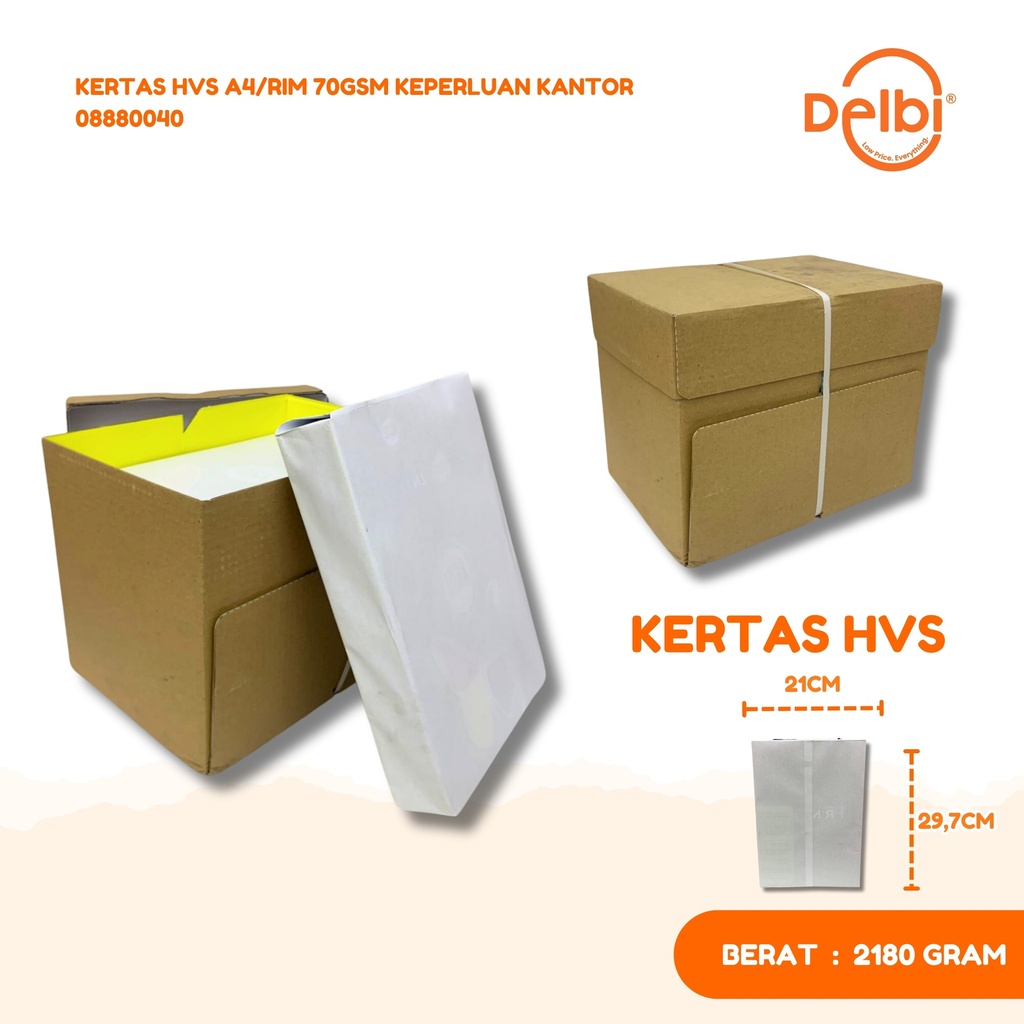 KERTAS HVS A4/RIM 70GSM 
