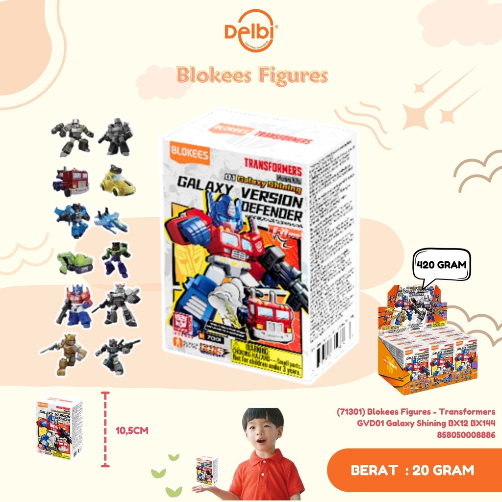 [858050008886] (71301) Mainan Blokees Figures - Transformers Defender Version 01 DV01 Galaxy Shining BX12 BX144