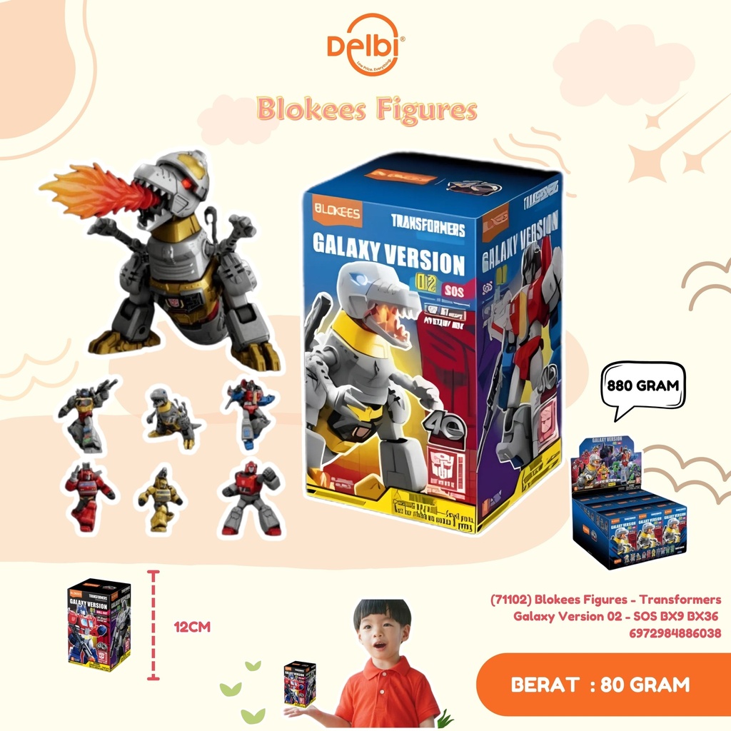 (71102) Mainan Blokees Figures - Transformers Galaxy Version 02 - SOS BX9 BX36