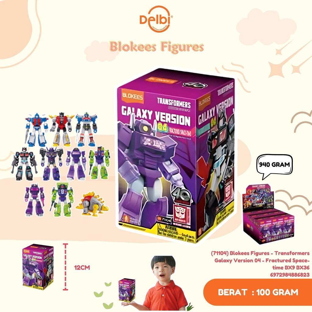 [6972984886823] (71104) Mainan Blokees Figures - Transformers Galaxy Version 04 - Fractured Space-time BX9 BX36