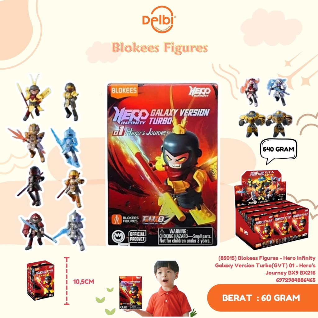 [6972984886465] (85015) Mainan Blokees Figures - Hero Infinity Galaxy Version Turbo(GVT) 01 - Hero‘s Journey BX9 BX216