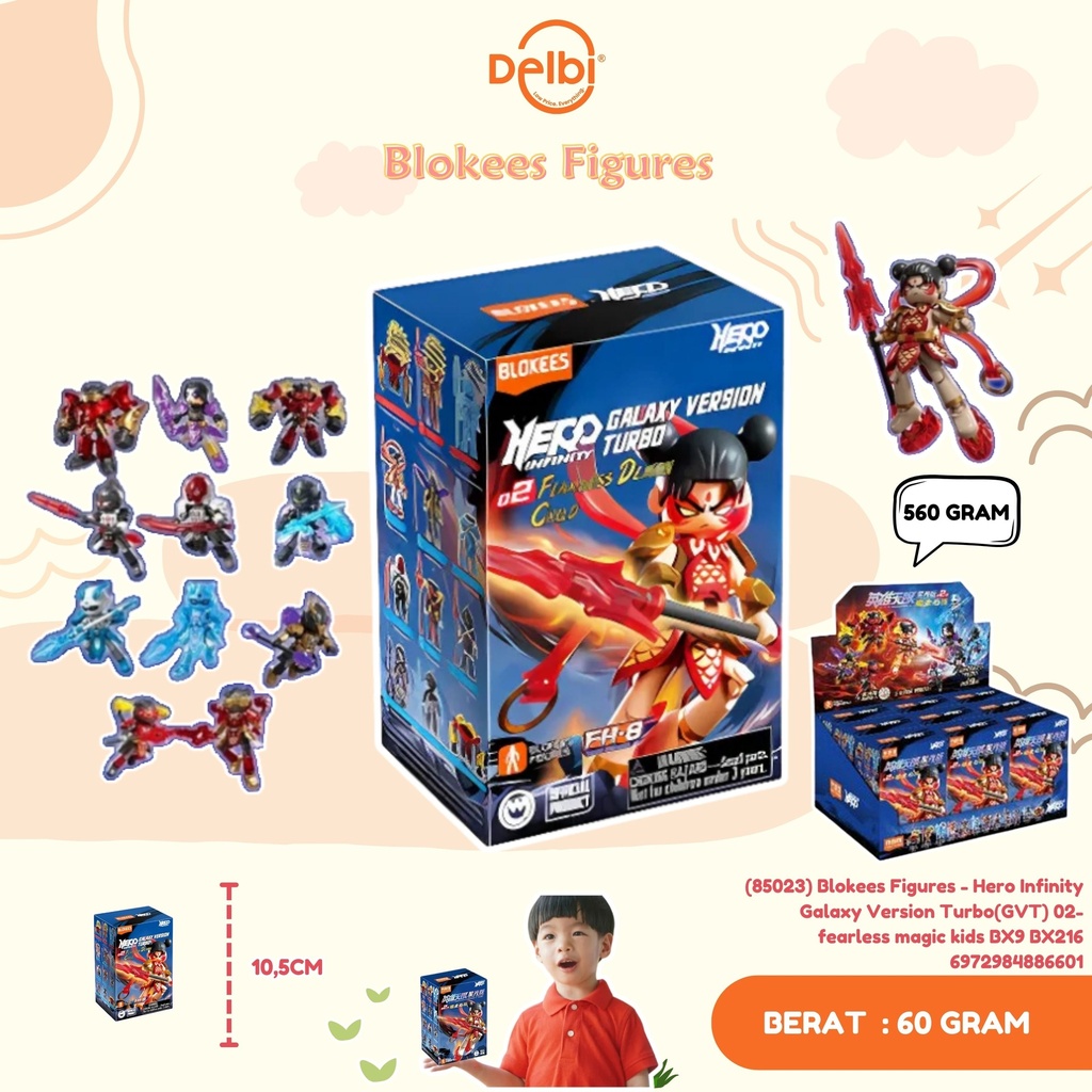 [6972984886601] (85023) Mainan Blokees Figures - Hero Infinity  Galaxy Version Turbo(GVT) 02- fearless magic kids BX9 BX216