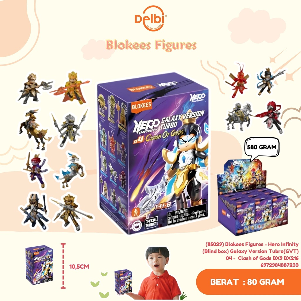 [6972984887233] (85029) Mainan Blokees Figures - Hero Infinity (Blind box) Galaxy Version Tubro(GVT) 04 Wave -  Clash of Gods BX9 BX216