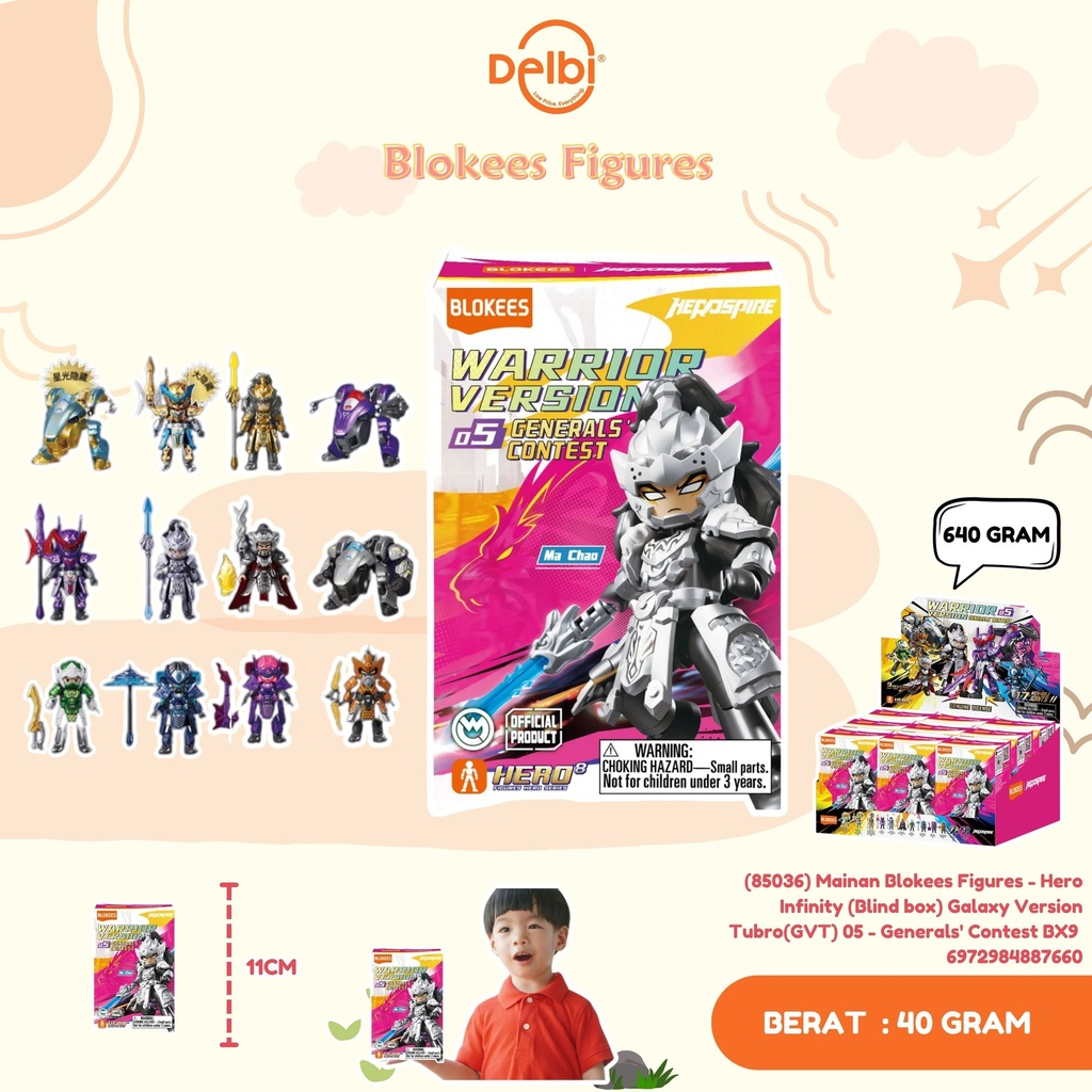 [6972984887660] (85036) Mainan Blokees Figures - Hero Infinity (Blind box) Galaxy Version Tubro(GVT) 05 - Generals' Contest BX9 BX216