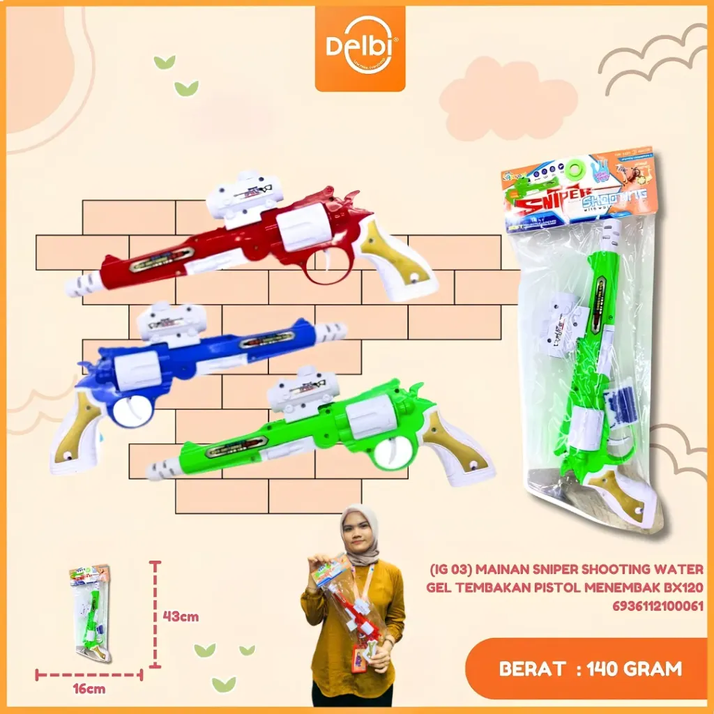 [IG 03] MAINAN SNIPER SHOOTING WATER GEL TEMBAKAN PISTOL MENEMBAK BX120