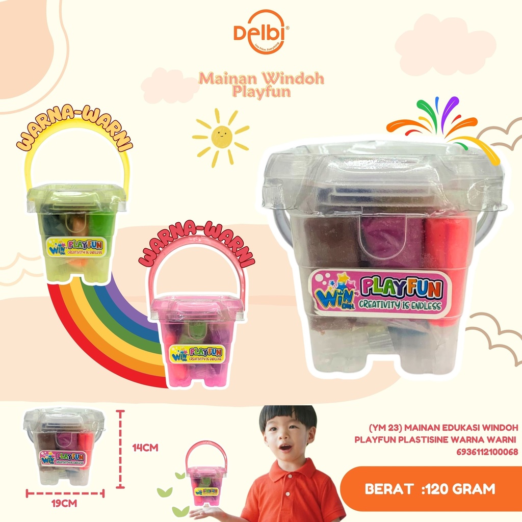 (YM 23) MAINAN EDUKASI WINDOH PLAYFUN PLASTISINE WARNA WARNI 