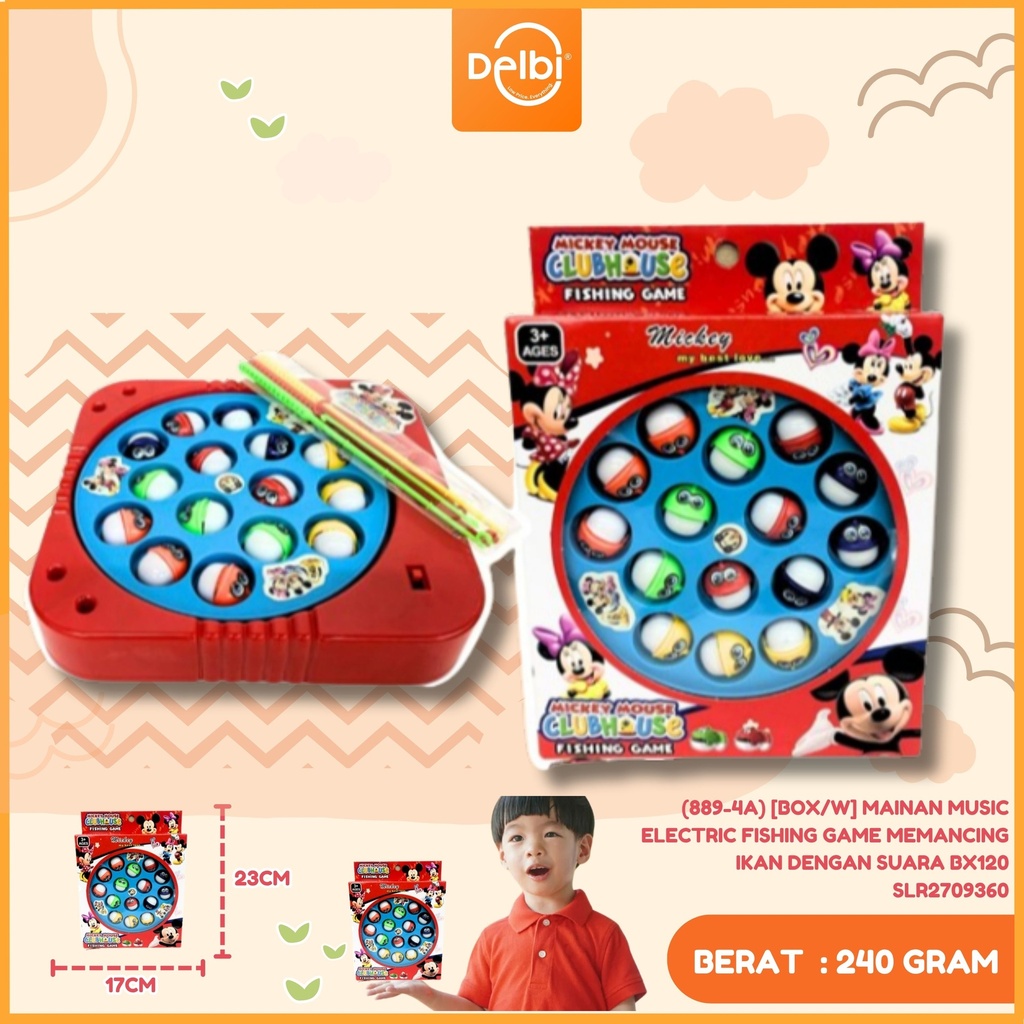 (889-4A) [BOX/W] MAINAN MUSIC ELECTRIC FISHING GAME MEMANCING IKAN DENGAN SUARA BX120 