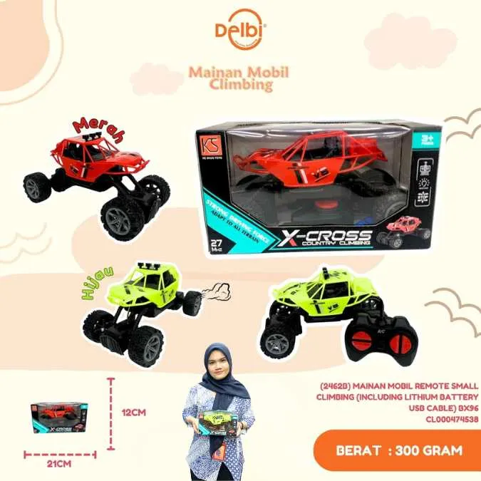 [CL000474538] (2462B) MAINAN MOBIL REMOTE SMALL CLIMBING (INCLUDING LITHIUM BATTERY USB CABLE) BX96