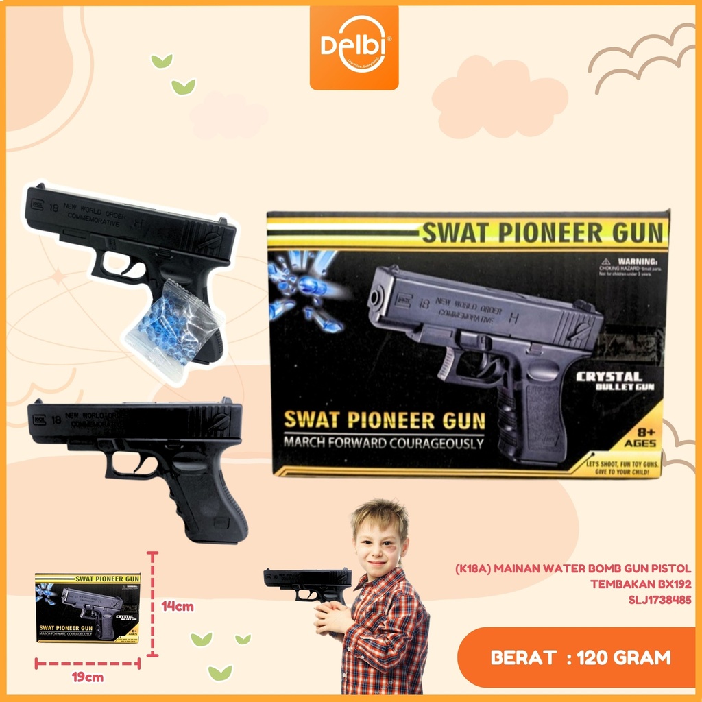 (K18A) MAINAN WATER BOMB GUN PISTOL TEMBAKAN BX192