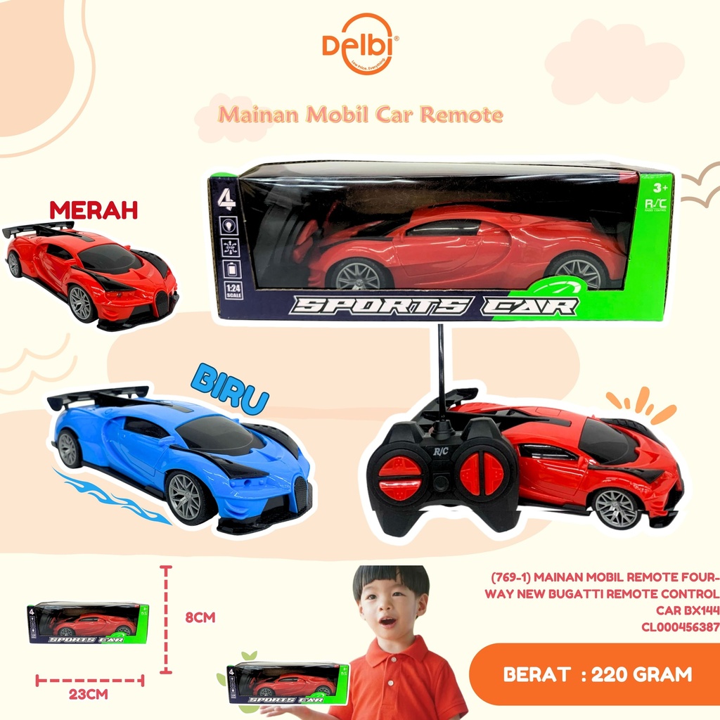 [CL000456387] (769-1) MAINAN MOBIL REMOTE FOUR-WAY NEW BUGATTI REMOTE CONTROL CAR BX144