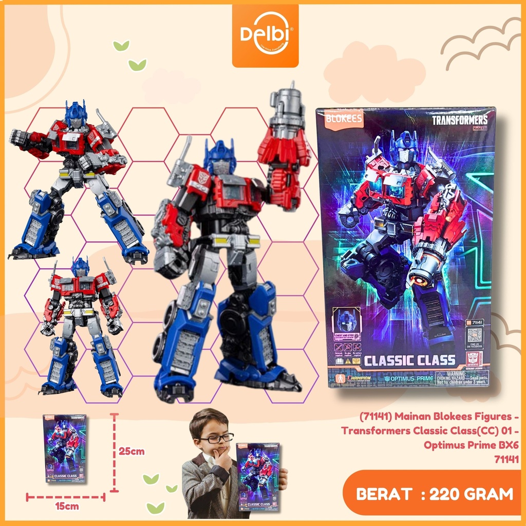 (71141) Mainan Blokees Figures -  Transformers Classic Class(CC) 01 - Optimus Prime BX6