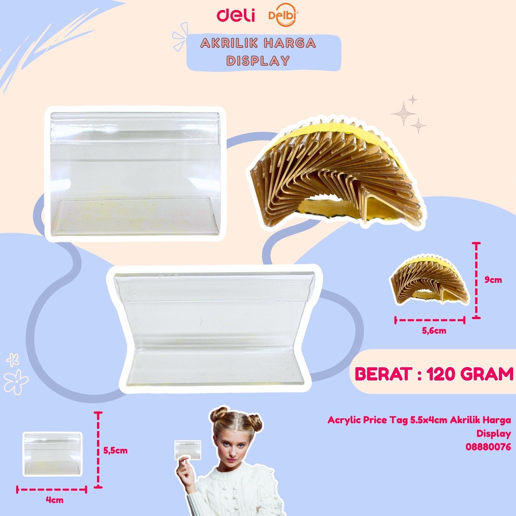 Acrylic Price Tag 5.5x4cm Akrilik Harga Display