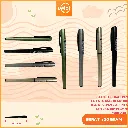 S1688 DELI ROLLER BALL PEN METALIC CASE BLACK INK 0.5mm PULPEN GEL TINTA HITAM BX12 BX144 BX1728