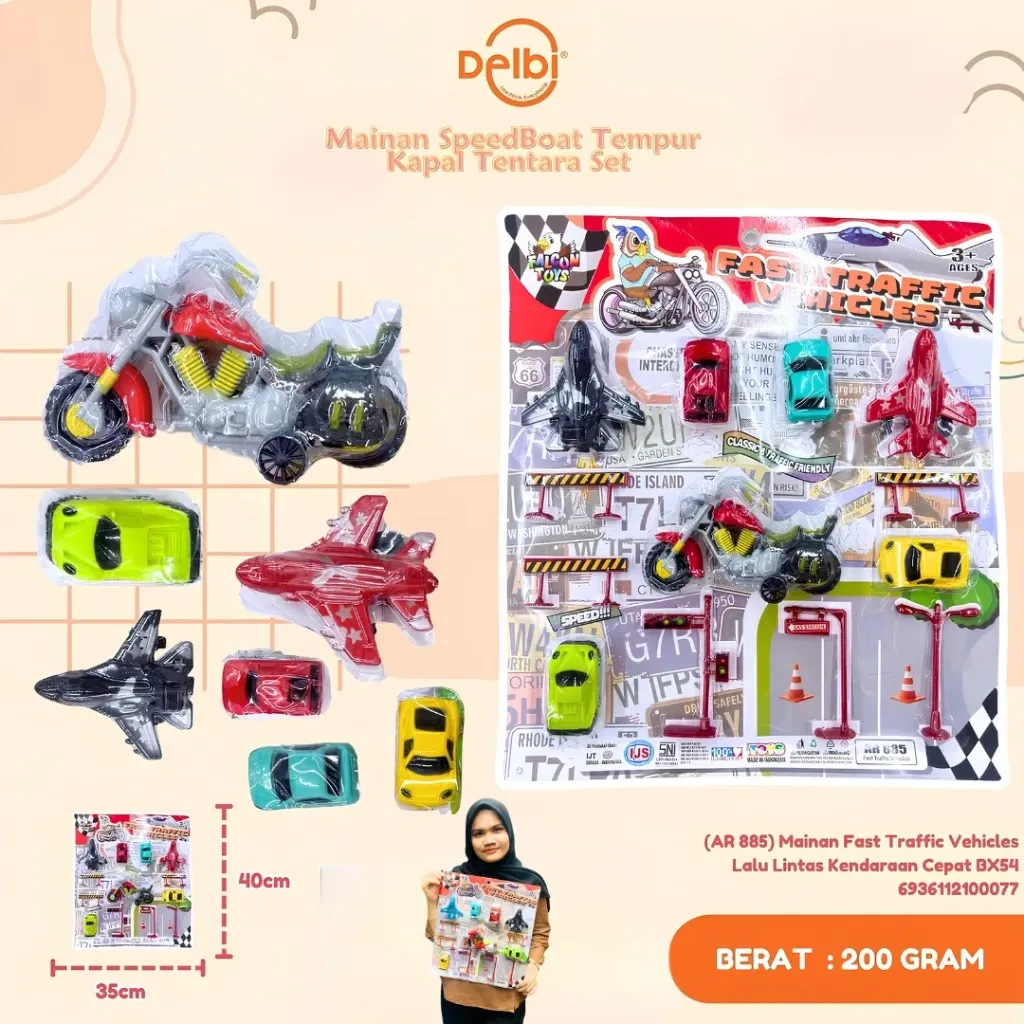 [AR 885] Mainan Fast Traffic Vehicles Lalu Lintas Kendaraan Cepat BX54