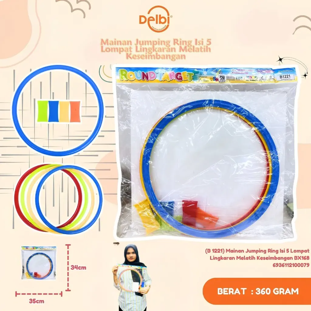 [B 1221] Mainan Jumping Ring Isi 5 Lompat Lingkaran Melatih Keseimbangan BX168