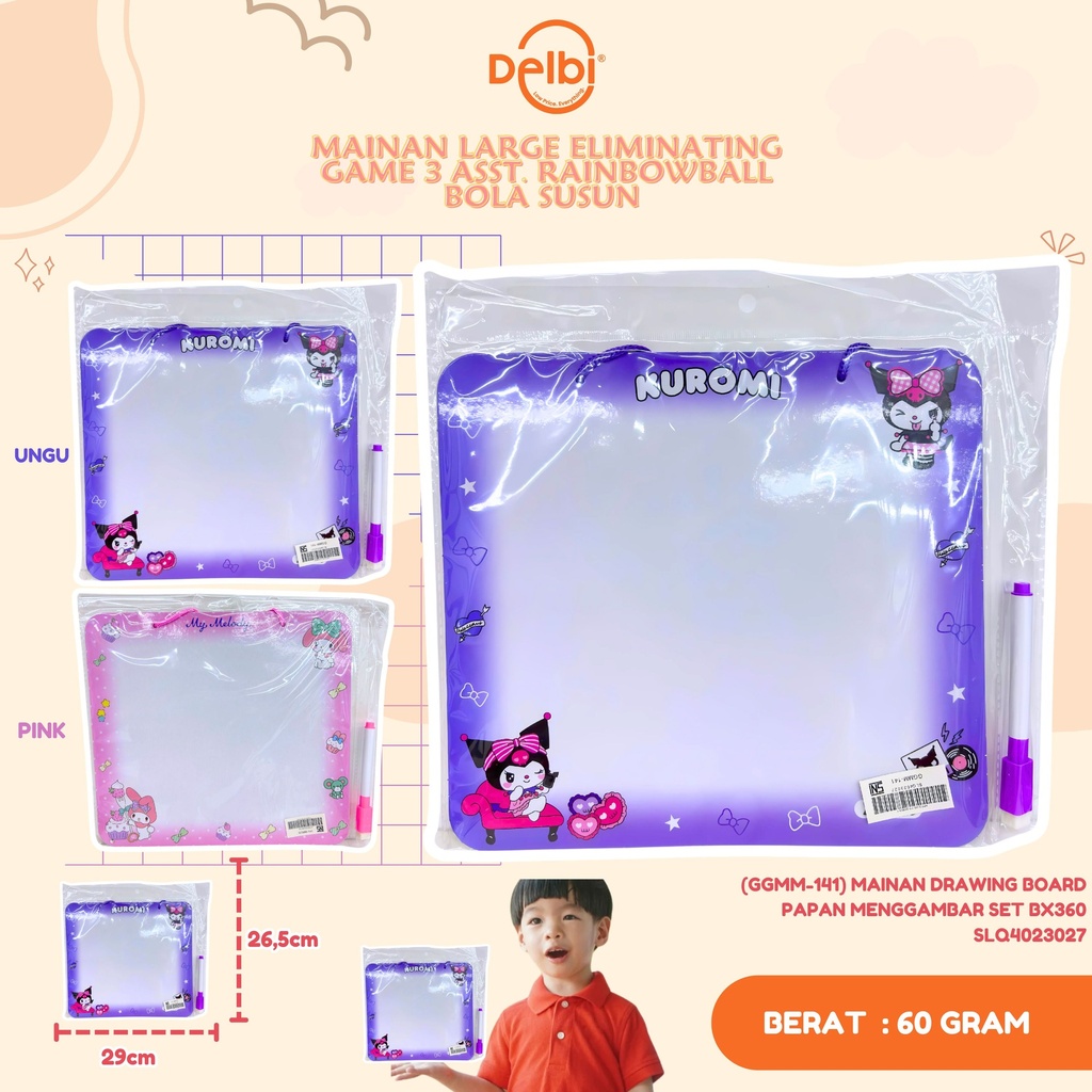 (GGMM-141) MAINAN DRAWING BOARD PAPAN MENGGAMBAR SET BX360