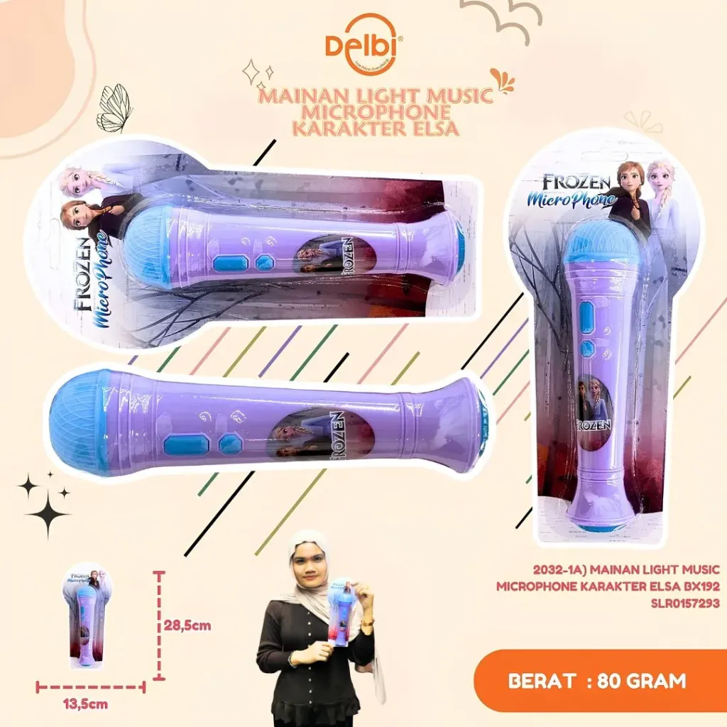 [SLR0157293] (2032-1A) MAINAN LIGHT MUSIC MICROPHONE KARAKTER ELSA BX192