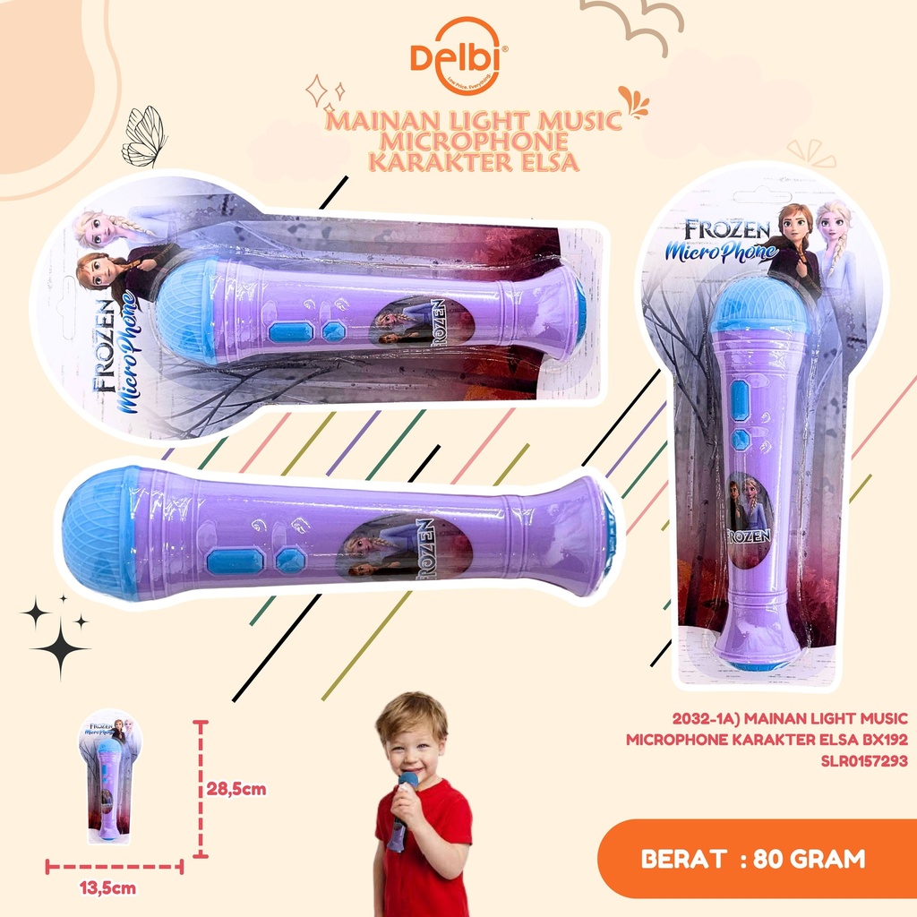 (2032-1A) MAINAN LIGHT MUSIC MICROPHONE KARAKTER ELSA BX192