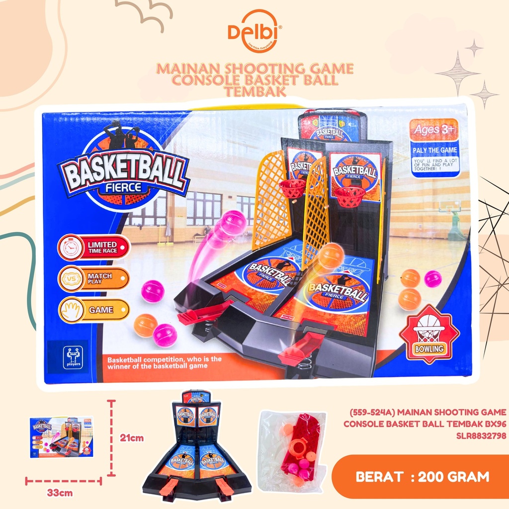 (559-524A) MAINAN SHOOTING GAME CONSOLE BASKET BALL TEMBAK BX96