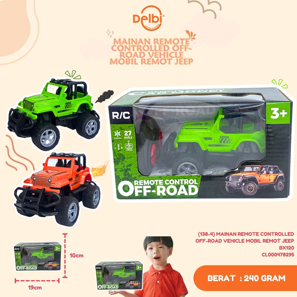 (138-4) MAINAN REMOTE CONTROLLED OFF-ROAD VEHICLE MOBIL REMOT JEEP BX120
