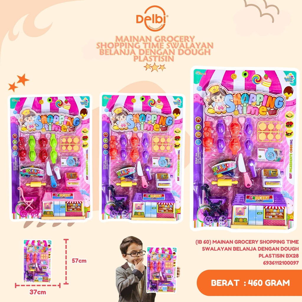 (IB 60) MAINAN GROCERY SHOPPING TIME SWALAYAN BELANJA DENGAN DOUGH PLASTISIN BX28