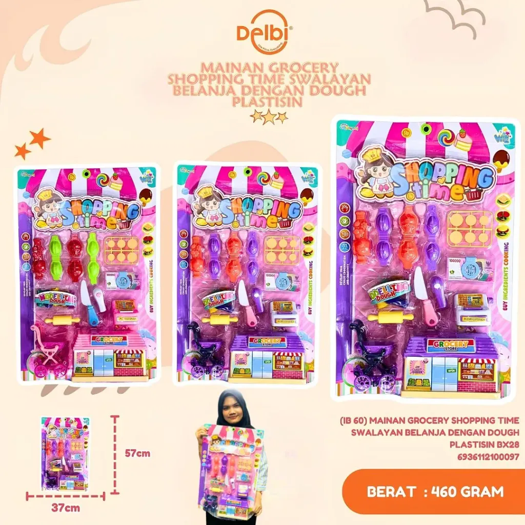 [IB 60] MAINAN GROCERY SHOPPING TIME SWALAYAN BELANJA DENGAN DOUGH PLASTISIN BX28