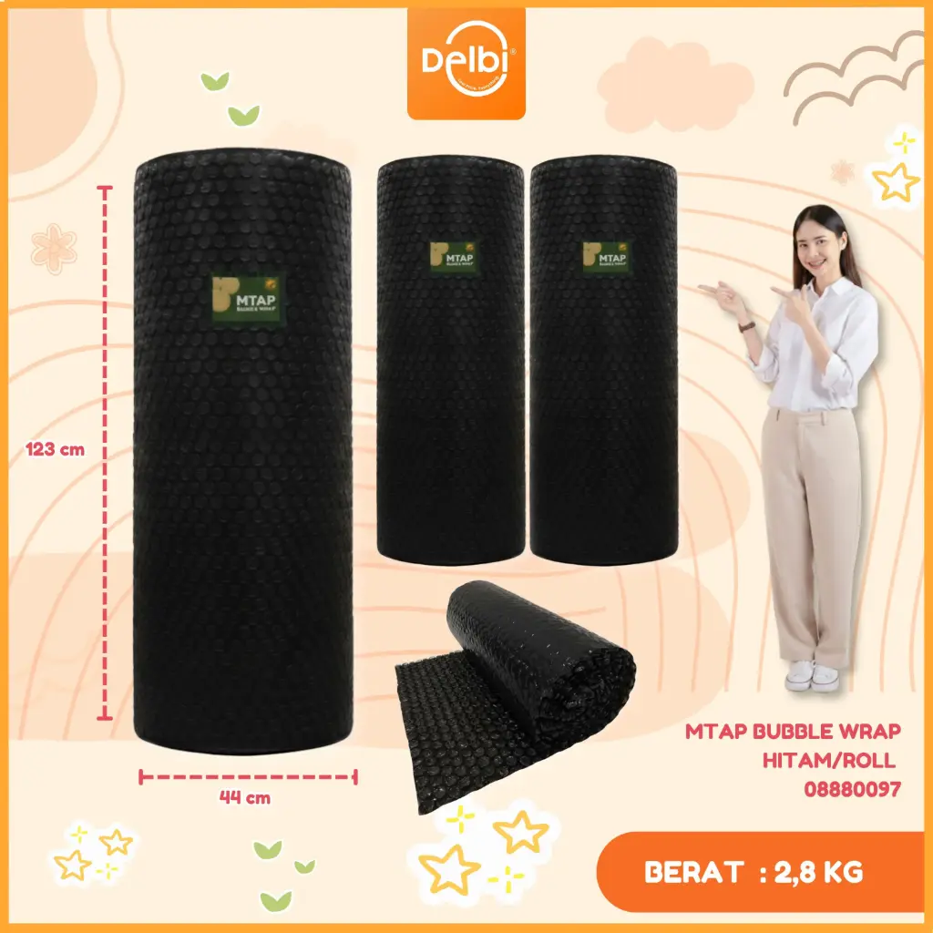 MTAP Bubble Wrap Hitam/roll