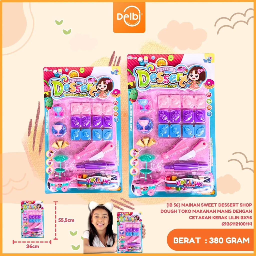MAINAN SWEET DESSERT SHOP DOUGH TOKO MAKANAN MANIS DENGAN CETAKAN KERAK LILIN BX46
